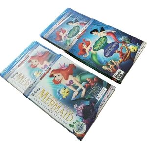 Disney Ariels The Little Mermaid Bundle DVDs Blu-Rays Anniversary Edition NEW